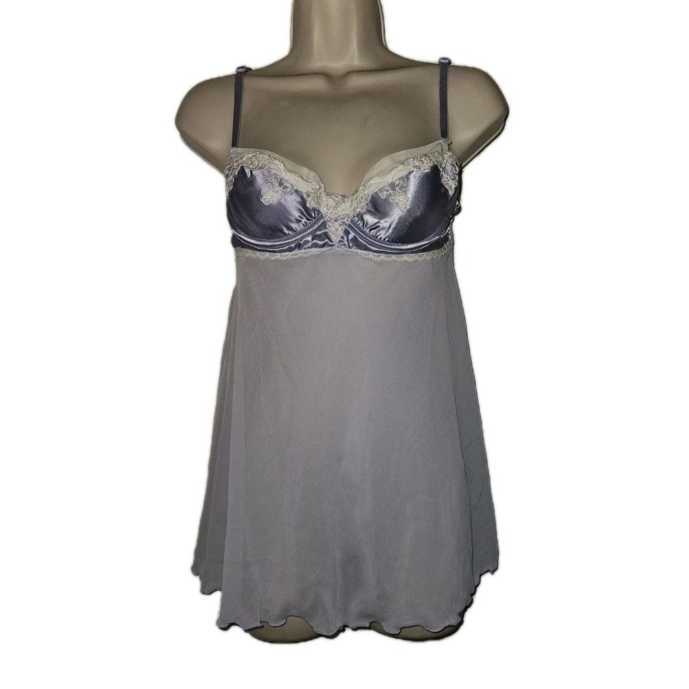 Gillian & Omalley Lilac Lace Lingerie Nightie Babydoll Camisole Women's Size S